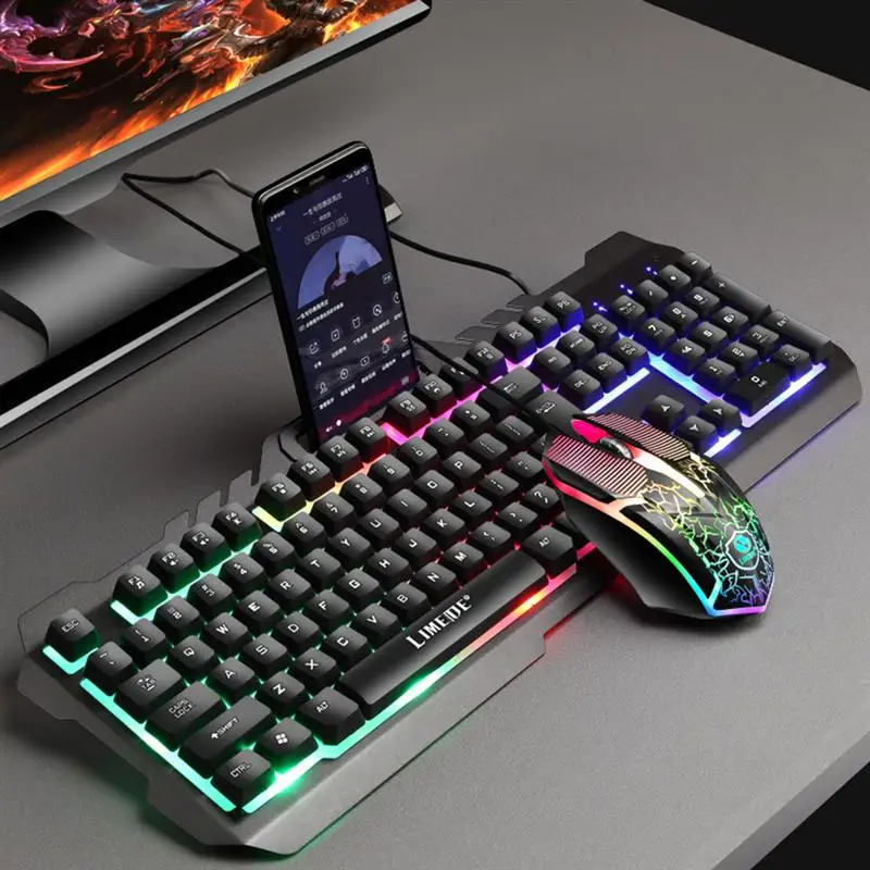 Wired Gaming Keyboard Mechanical Feeling Backlit Keyboards with Mouse USB Keyboard Waterproof Computer Game Keyboards
Wired Gaming Keyboard Mechanical Feeling Backlit Keyboards with Mouse USB Keyboard Waterproof Computer Game Keyboards