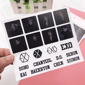 

KPOP EXO PLANET #5 Five Tour Concert CHANYEOL D.O. BAEKHYUN SEHUN LAY SUHO XIUMIN Transparent Stickers Sticking Figures New