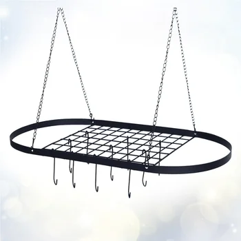 1 Set Pan Rack Black Durable Sturdy Hanging Prime Pan Rack for Home
1 Set Pan Rack Black Durable Sturdy Hanging Prime Pan Rack for Home