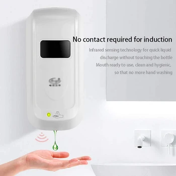 1000ml Smart Automatic Liquid Soap Dispenser Wall Mounted Infrared IR Touchless Induction Sensor Hand Washing Container
1000ml Smart Automatic Liquid Soap Dispenser Wall Mounted Infrared IR Touchless Induction Sensor Hand Washing Container
