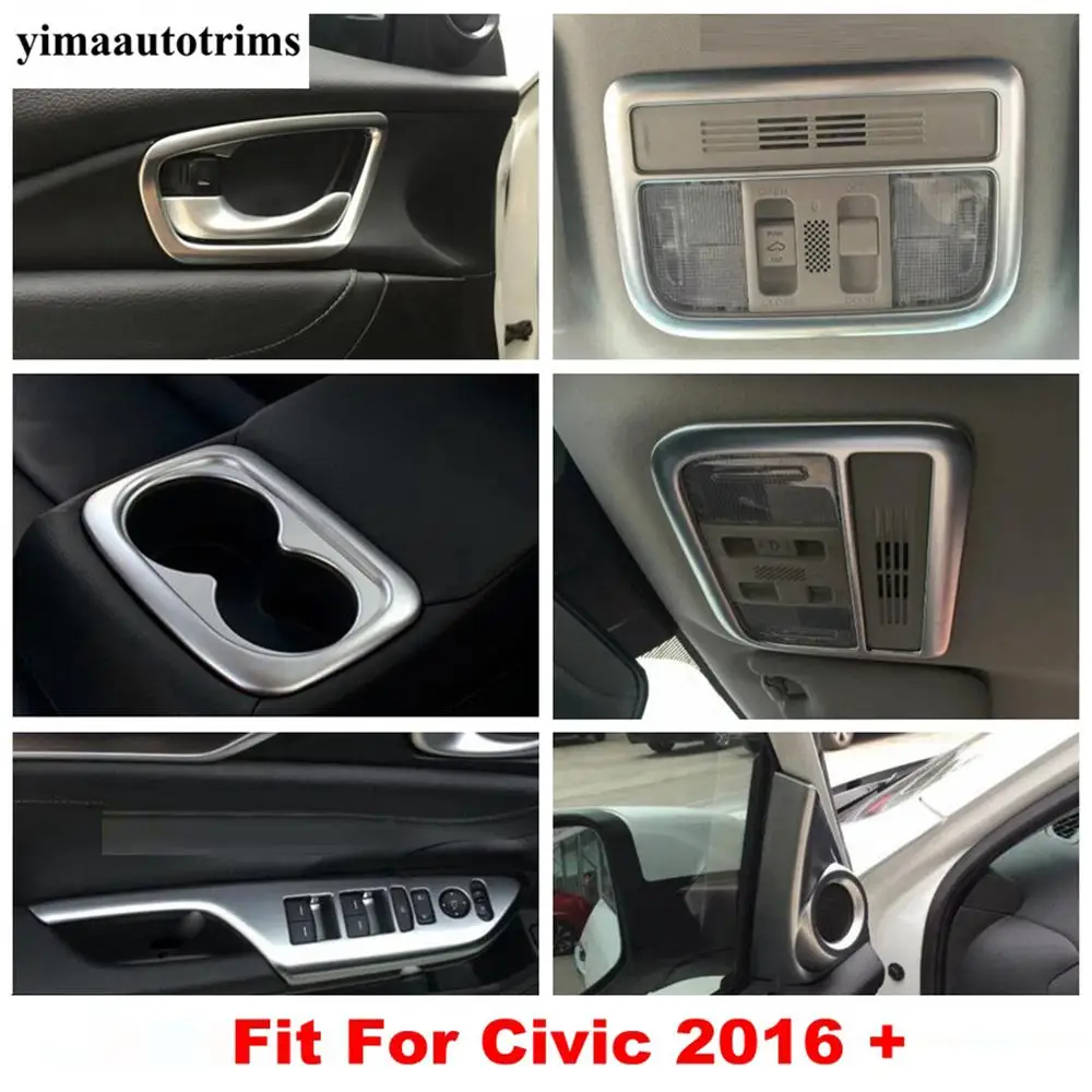For Civic 2016 - 2020 Matte Interior Refit Kit Door Armrest Window Lift Button / Roof Reading Lights Lamps Cover Trim Accessory
For Civic 2016 - 2020 Matte Interior Refit Kit Door Armrest Window Lift Button / Roof Reading Lights Lamps Cover Trim Accessory
