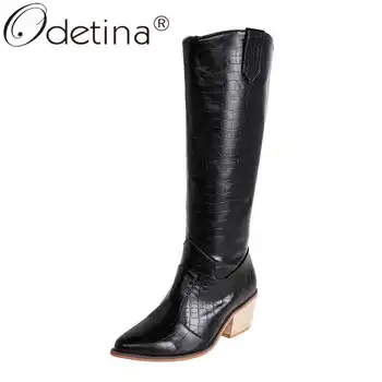 Odetina Women New Sewing Square Toe Pull On Western Boots Female Vintage Winter Block High Heel Checkered Casual Knee High Boots
Odetina Women New Sewing Square Toe Pull On Western Boots Female Vintage Winter Block High Heel Checkered Casual Knee High Boots