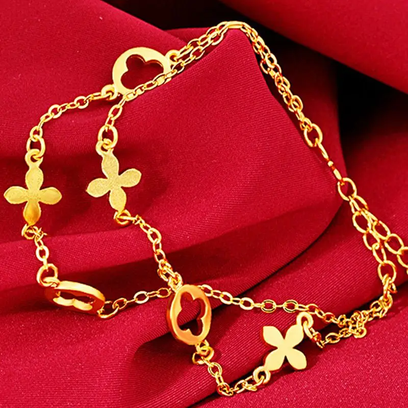 2 Layer Geometry Wrist Chain Link Yellow Gold Filled Women Girl Men Bracelet Jewelry Gift
2 Layer Geometry Wrist Chain Link Yellow Gold Filled Women Girl Men Bracelet Jewelry Gift