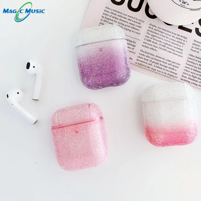 Чехол Magic music с роскошными бриллиантами для Airpods 1 2 защитный чехол наушников