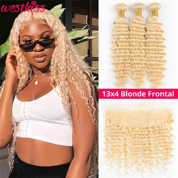West Kiss Hair 613 Blonde Deep Wave Bundles With Frontal Closure Brazilian Hair Weave 3 Bundles With Frontal Pre Plucked Remy
West Kiss Hair 613 Blonde Deep Wave Bundles With Frontal Closure Brazilian Hair Weave 3 Bundles With Frontal Pre Plucked Remy
