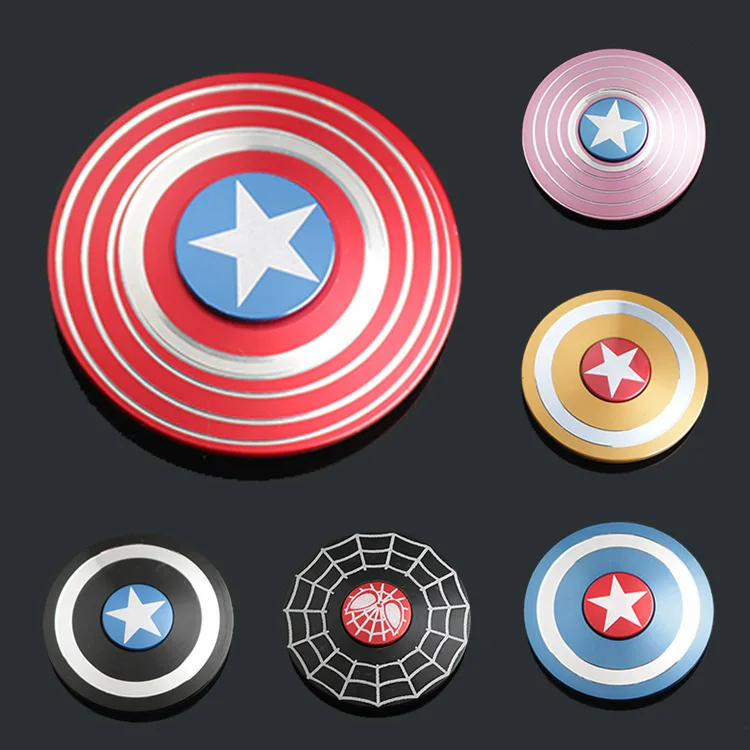 

Captain America Shield Spinner Metal Hand Fidget Spinners Spinning Top Decompression Toy Beyblade Superheroes