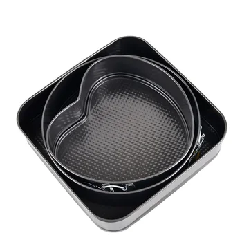 3PCS Set Carbon Steel Square Round Heart Shape Cake Tins Non Stick Baking Bake Trays Pan Cake Springform Pan
3PCS Set Carbon Steel Square Round Heart Shape Cake Tins Non Stick Baking Bake Trays Pan Cake Springform Pan