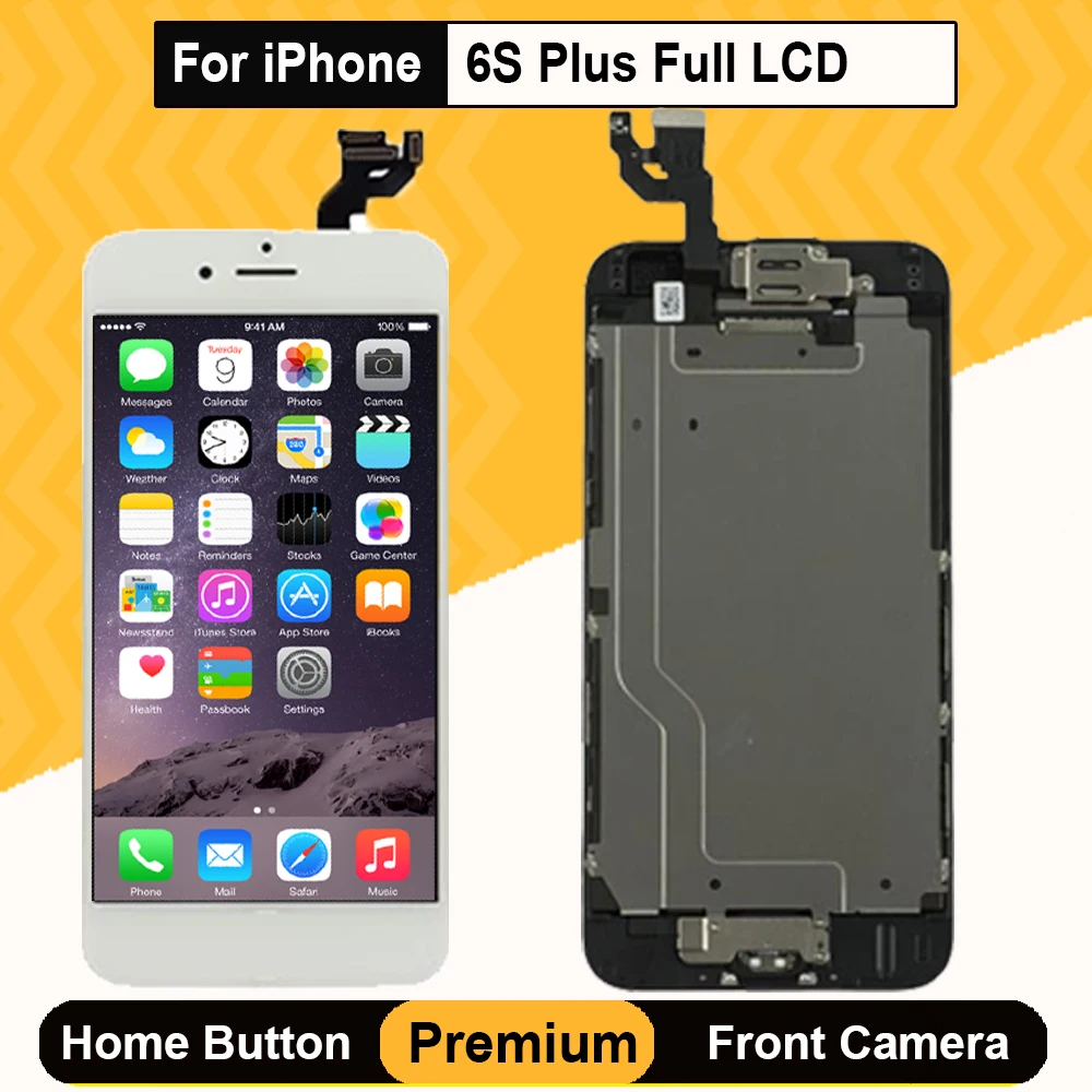 AAA полный комплект ЖК дисплей для iPhone 6SP с фронтальной камерой кнопка домой