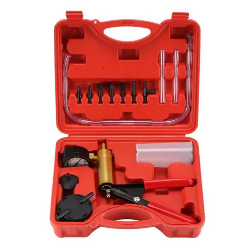 Multifunctional Handheld Vacuum Pressure Pump Tester Kit Brake Bleeder Complete Set for Vehicle Settings Operation Car Test
Multifunctional Handheld Vacuum Pressure Pump Tester Kit Brake Bleeder Complete Set for Vehicle Settings Operation Car Test