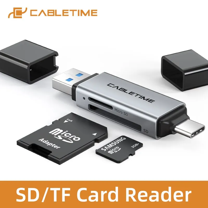 CABLETIME USB Card Reader Type C USB3.0 to SD TF Card OTG Adapter for Desktop Dell Huawei Mate 30 Xiaomi USB C Devices C376
CABLETIME USB Card Reader Type C USB3.0 to SD TF Card OTG Adapter for Desktop Dell Huawei Mate 30 Xiaomi USB C Devices C376