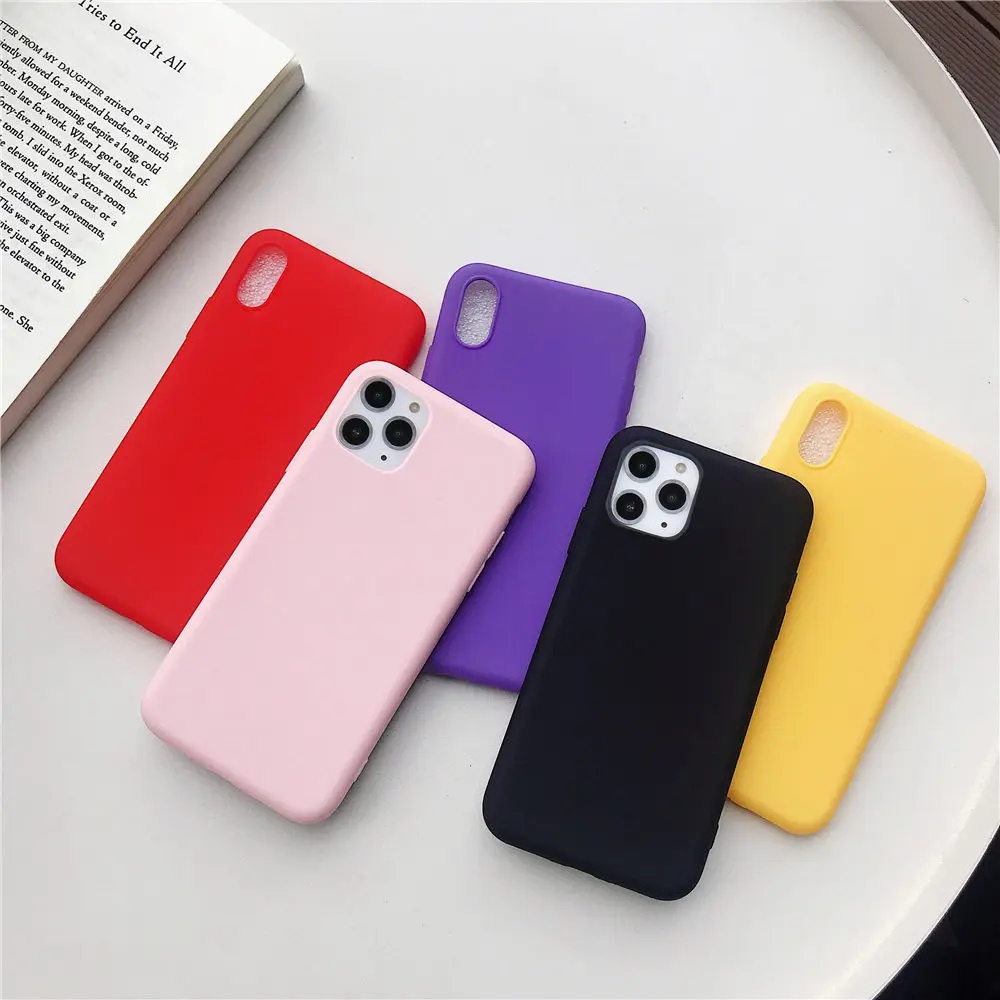 Силиконовый чехол для телефона iPhone 11 Pro X XR XS Max 7 8 6 6s Plus 5 5s SE 2020 карамельный цвет
