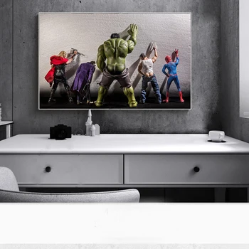 

Avengers Movie Hulk Superheros in Toilet Thor Poster Nordic Funny Marvel Heros Kids Room Decor Wall Art Canvas Painting Cuadro