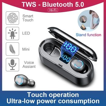 TWS Wireless Earphones LED Power Display Bluetooth 5.0 Earphone 3500mAh Power Bank Touch Control Sport 9D Stereo Earbuds Headset
TWS Wireless Earphones LED Power Display Bluetooth 5.0 Earphone 3500mAh Power Bank Touch Control Sport 9D Stereo Earbuds Headset