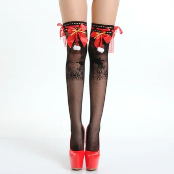 Sexy Knitted Stockings for Women Ladies Erotic Lace Fishnet Stockings Cute Red Bow Belt Christmas Non-slip Knee High Stockings 
Sexy Knitted Stockings for Women Ladies Erotic Lace Fishnet Stockings Cute Red Bow Belt Christmas Non-slip Knee High Stockings