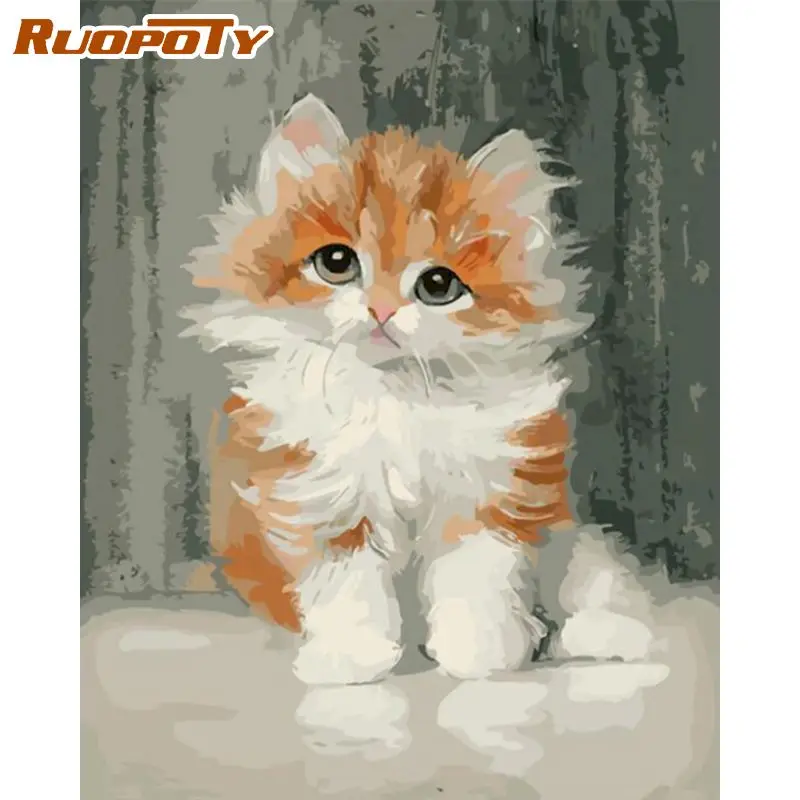RUOPOTY DIY Painting By Numbers Cute Cat Animal Acrylic Diy Gift Canvas By Number Handpainted For Home Deors
RUOPOTY DIY Painting By Numbers Cute Cat Animal Acrylic Diy Gift Canvas By Number Handpainted For Home Deors