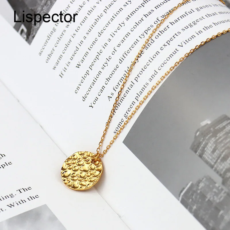 Lispector 925 Sterling Silver Geometric Round Circle Dent Pendant Necklaces for Women Rock Concave Surface Female Casual Jewelry
Lispector 925 Sterling Silver Geometric Round Circle Dent Pendant Necklaces for Women Rock Concave Surface Female Casual Jewelry