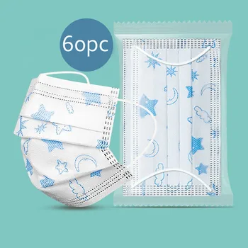 60pc Kids Disposable Masks Children's Mask Disposable Face Mask Industrial 3ply Ear Loop Mask Face Masks For Aged 3-12 Students 
60pc Kids Disposable Masks Children's Mask Disposable Face Mask Industrial 3ply Ear Loop Mask Face Masks For Aged 3-12 Students