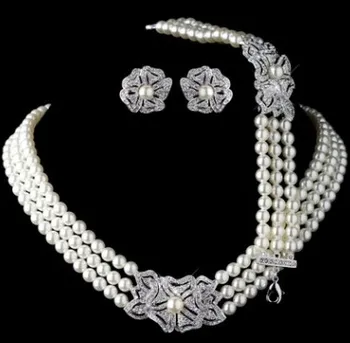 wholesale 2set/ljots pearl diamond crystal 925 silver needle bride lady's necklace bracelet earings set Luxurious gift free ship
wholesale 2set/ljots pearl diamond crystal 925 silver needle bride lady's necklace bracelet earings set Luxurious gift free ship