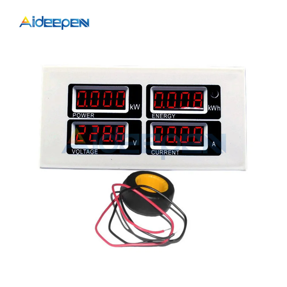 4 in1 Digital Ammeter Voltmeter Wattmeter Volt Current Watt Power Energy Meter Test Monitor AC 80-260V 100A
4 in1 Digital Ammeter Voltmeter Wattmeter Volt Current Watt Power Energy Meter Test Monitor AC 80-260V 100A