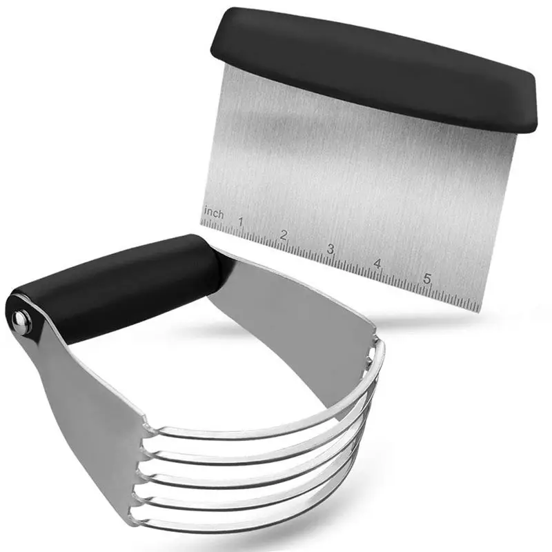 Pastry Cutter Set,Pastry Blender And Dough Scraper, Professional Stainless Steel Bladed Dough Cutter/Blender Scraper Chopper Set
Pastry Cutter Set,Pastry Blender And Dough Scraper, Professional Stainless Steel Bladed Dough Cutter/Blender Scraper Chopper Set