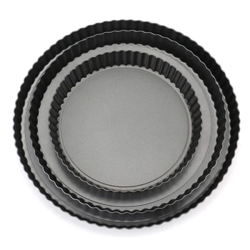 Non-Stick Quiche Pan Tart Pan Pie Pan with Removable Loose Bottom Cupcake Baking Mold - Set of 3
Non-Stick Quiche Pan Tart Pan Pie Pan with Removable Loose Bottom Cupcake Baking Mold - Set of 3