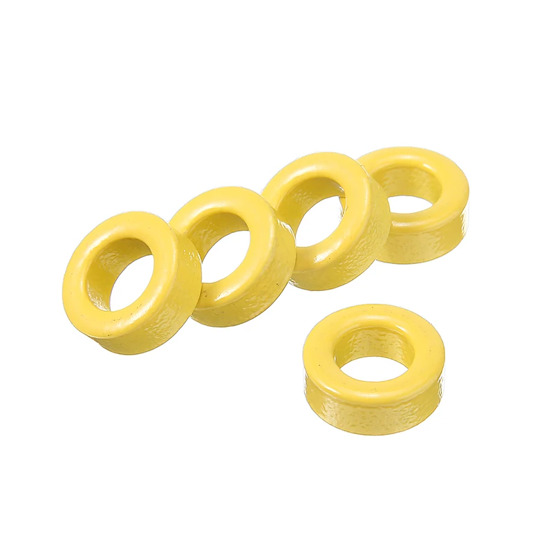 Тороидные ферритовые сердечники 50 шт. из железа с желтым и белым кольцом для