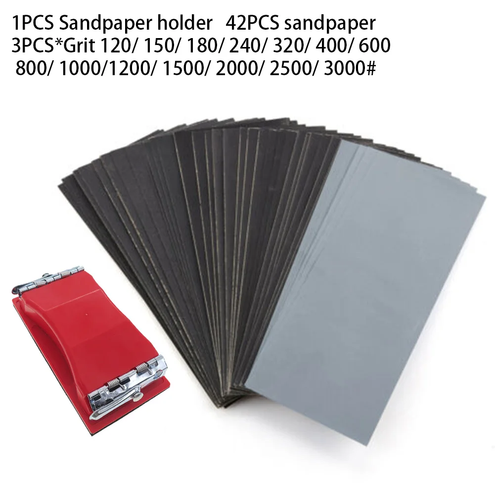 42pc Wet And Dry Sandpaper 120-3000 Grit Sheets Waterproof Assortment Abrasive Sander Papers for Polishing Wood Furniture
42pc Wet And Dry Sandpaper 120-3000 Grit Sheets Waterproof Assortment Abrasive Sander Papers for Polishing Wood Furniture