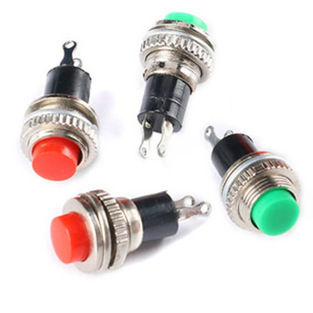 

10pcs DS-316 DS-314 Mounthing hole 10MM Small Button Switch Unlocked Self-reset Doorbell Horn Switch Electric Switches green red