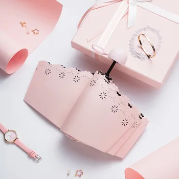 Hollow Sun Umbrella Ultra Light Mini 5-fold Umbrella Vinyl Sunscreen Pocket Small Umbrella UV Female Girls Umbrellas Gift Ideas
Hollow Sun Umbrella Ultra Light Mini 5-fold Umbrella Vinyl Sunscreen Pocket Small Umbrella UV Female Girls Umbrellas Gift Ideas