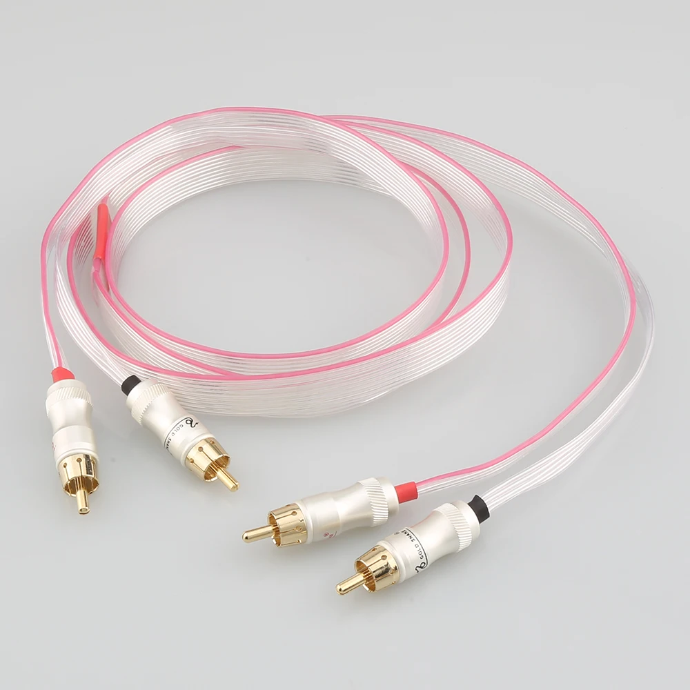 New Audiocrast white Heven OCC silver plated Flat signal cable with Gold Plated RCA interconnect cable for Nordost
New Audiocrast white Heven OCC silver plated Flat signal cable with Gold Plated RCA interconnect cable for Nordost