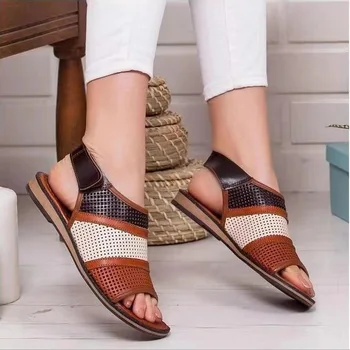 Women Flat Sandals Hollow out Ladies Hook Loop PU Leather Flat Shoes Woman Peep Toe Casual Rome Fashion Female Shoes 2020 Summer
Women Flat Sandals Hollow out Ladies Hook Loop PU Leather Flat Shoes Woman Peep Toe Casual Rome Fashion Female Shoes 2020 Summer