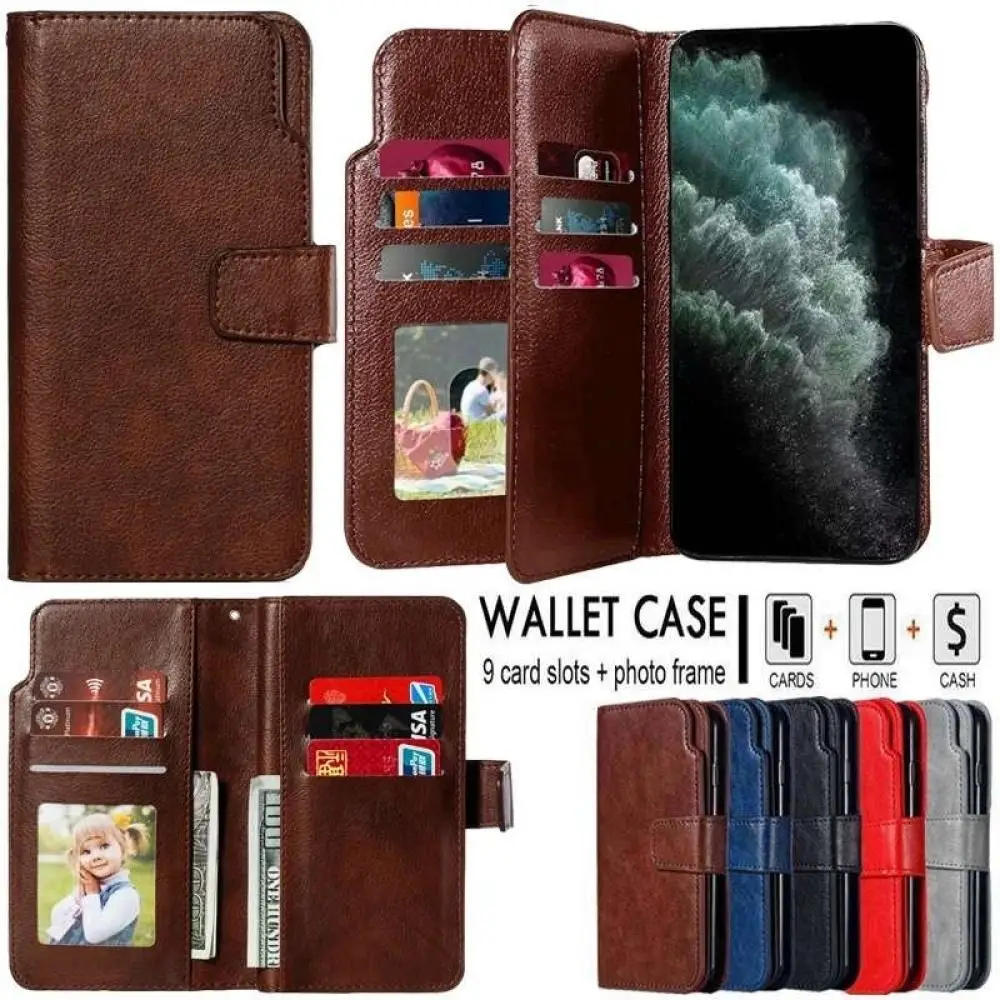 Multifunctional 9 Card Slot Flip Leather Wallet Cover for iPhone 11 Pro iphone 6 7 8 case 8 plus case xs xr case xs max case
Multifunctional 9 Card Slot Flip Leather Wallet Cover for iPhone 11 Pro iphone 6 7 8 case 8 plus case xs xr case xs max case