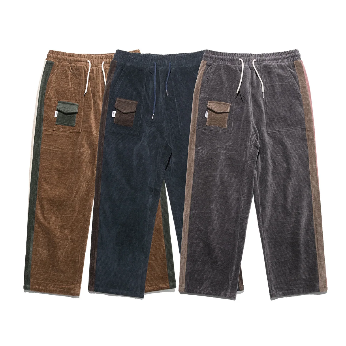 City Where the Product Autumn New Style Three-Color Joint Corduroy Pants Lace-up Straight-Cut Casual Pants Lively Fella Pants
City Where the Product Autumn New Style Three-Color Joint Corduroy Pants Lace-up Straight-Cut Casual Pants Lively Fella Pants