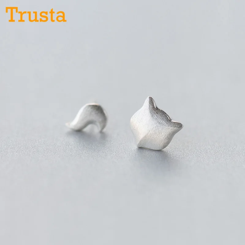 Trusta 2018 100% 925 Sterling Silver Women Jewelry Fashion Cute Tiny Asymmetric Fox Stud Earrings For Daughter Girls DS342 
Trusta 2018 100% 925 Sterling Silver Women Jewelry Fashion Cute Tiny Asymmetric Fox Stud Earrings For Daughter Girls DS342