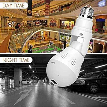 Wifi Camera LED Light 1080P Wireless Panorama Security CCTV Bulb Camera Fisheye Two Way Night Vision Camera(32G)
Wifi Camera LED Light 1080P Wireless Panorama Security CCTV Bulb Camera Fisheye Two Way Night Vision Camera(32G)
