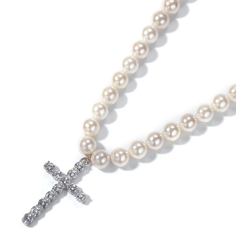 Hip Hop AAA CZ Stone Bling Iced Out Cross Pendants Necklace with Pearl Beaded Link Chain for Men Rapper Jewelry
Hip Hop AAA CZ Stone Bling Iced Out Cross Pendants Necklace with Pearl Beaded Link Chain for Men Rapper Jewelry