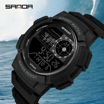 SANDA Men's Waterproof Electronic Watches Men LED Digital Clock Watch Male Fashion Sport Military Wristwatches Relogio Masculino 
SANDA Men's Waterproof Electronic Watches Men LED Digital Clock Watch Male Fashion Sport Military Wristwatches Relogio Masculino