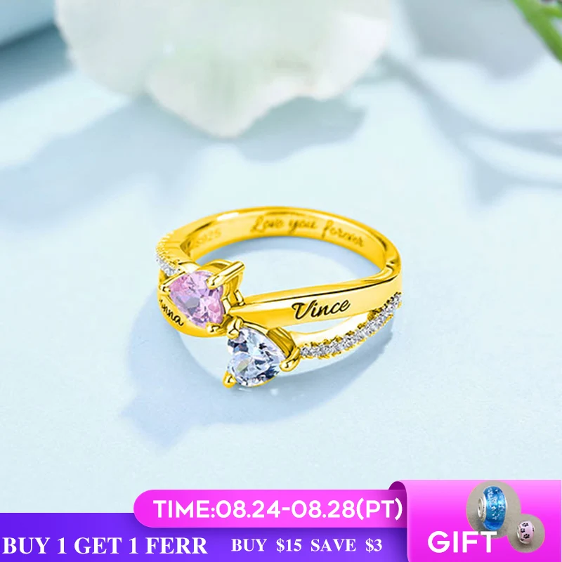 Personalized 925 sterling silver engraved name custom ring containing zircon to give girlfriend a unique jewelry gift
Personalized 925 sterling silver engraved name custom ring containing zircon to give girlfriend a unique jewelry gift