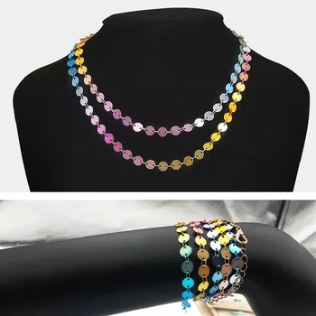 A Cross-Border Multi-Purpose New Popular Colorful Sequin Necklace Bracelet Anklet Waist Chain Ladies Jewelry
A Cross-Border Multi-Purpose New Popular Colorful Sequin Necklace Bracelet Anklet Waist Chain Ladies Jewelry