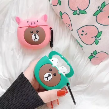 For Airpods 2 Case Silicone Cartoon bear Cover for Apple Air pods Cute Earphone Case 3D Headphone case for Earpods Accessories
For Airpods 2 Case Silicone Cartoon bear Cover for Apple Air pods Cute Earphone Case 3D Headphone case for Earpods Accessories