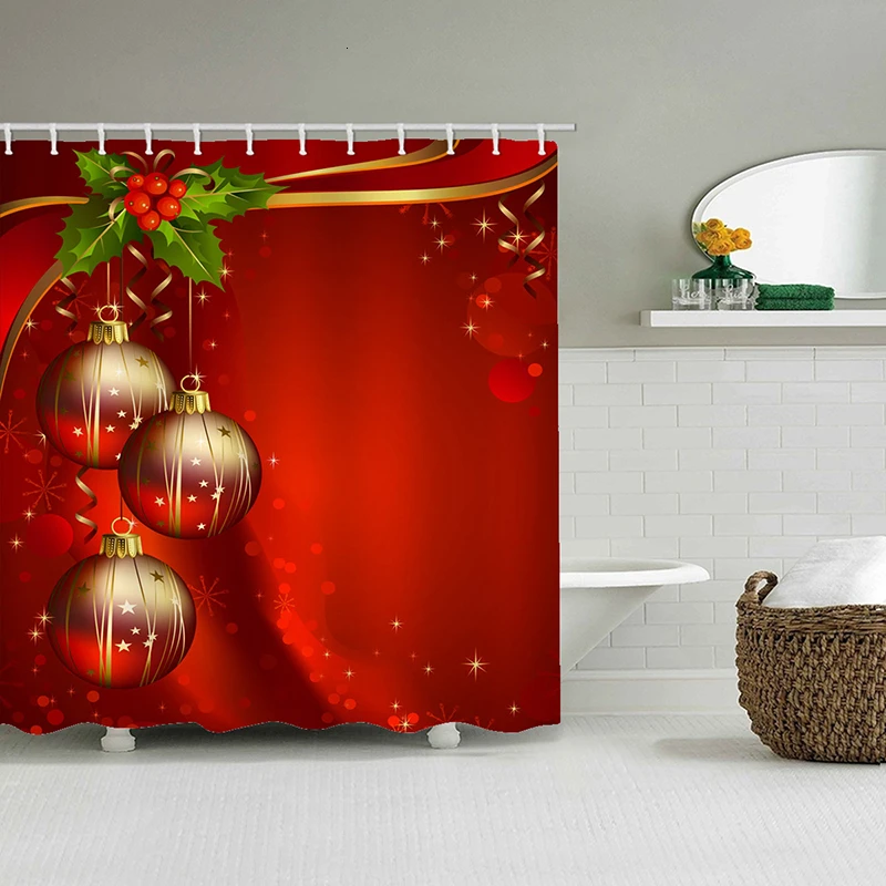Happy New Year Merry Christmas Santa Claus Christmas Tree Shower Curtain Bathroom Curtain With Hooks Bath Curtains 
Happy New Year Merry Christmas Santa Claus Christmas Tree Shower Curtain Bathroom Curtain With Hooks Bath Curtains
