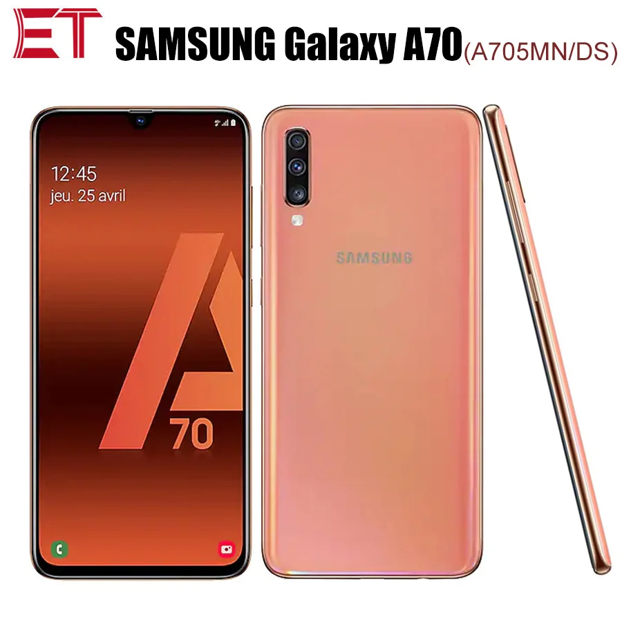 Оригинальный Samsung Galaxy A70 A705MN/DS мобильный телефон 6 ГБ ОЗУ 128 Гб ПЗУ Snapdragon675 OctaCore 7