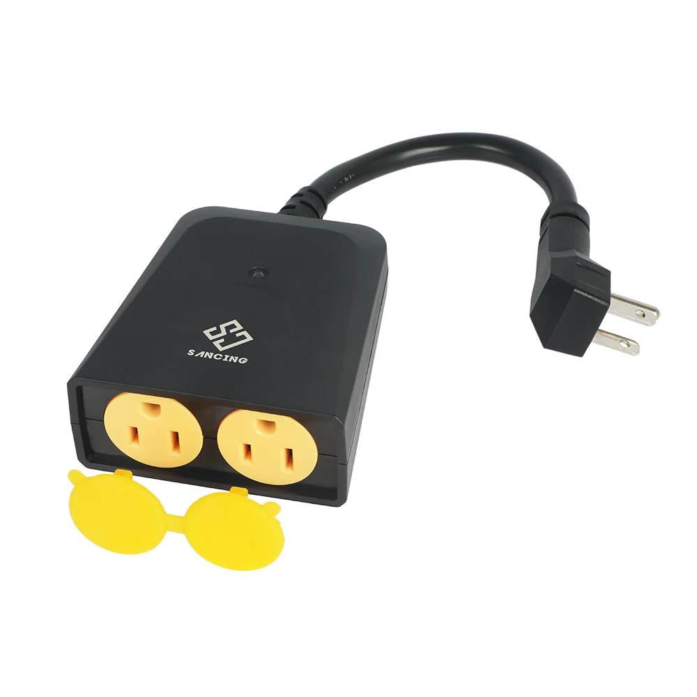 Wireless Outdoor Remote Control Outlet Weatherproof Electrical Light Switch Dual Outlet Pair Freely ETL Listed Black ZAP 1FX
Wireless Outdoor Remote Control Outlet Weatherproof Electrical Light Switch Dual Outlet Pair Freely ETL Listed Black ZAP 1FX