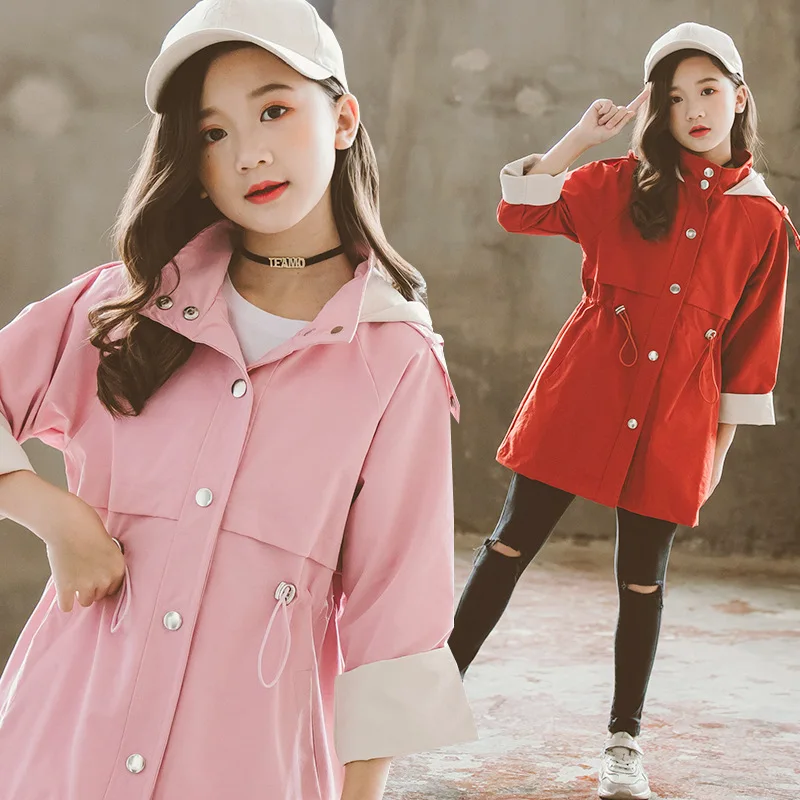 Trench Coat Autumn Spring Children's Outerwear for Baby Girls Girls Trench Coat Jacket Children's Embroidered Long Sleeve Hooded 
Trench Coat Autumn Spring Children's Outerwear for Baby Girls Girls Trench Coat Jacket Children's Embroidered Long Sleeve Hooded