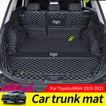 

For Toyota RAV4 XA50 RAV 4 MK5 2019-2021 Car PU Trunk Mats Waterproof Cargo Liner Boot Carpets Accessories Styling