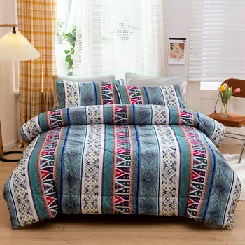 US Twin Queen King 2/3pcs Blue Boho Pattern Quilt Set ,Microfiber Ink and Wash Coverlet Bedspread Set,1 Quilt, 1/2 Pillowcases 
US Twin Queen King 2/3pcs Blue Boho Pattern Quilt Set ,Microfiber Ink and Wash Coverlet Bedspread Set,1 Quilt, 1/2 Pillowcases