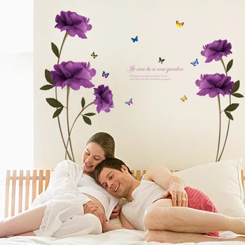 Purple Rose Warm Romantic Bedroom Living Room Study Study Decoration Removable Wall Stickers 
Purple Rose Warm Romantic Bedroom Living Room Study Study Decoration Removable Wall Stickers