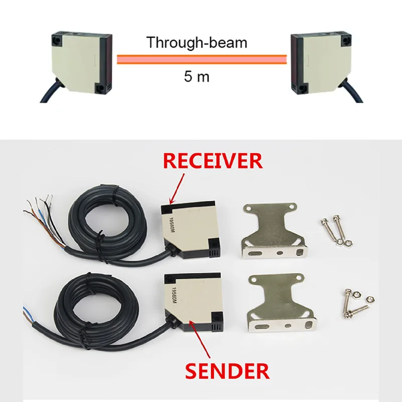 5m AC90-250V Gate Photoelectric switch Retroreflective infrared Beam Sensor Obstacle detector Perimeter security Relay photocell
5m AC90-250V Gate Photoelectric switch Retroreflective infrared Beam Sensor Obstacle detector Perimeter security Relay photocell