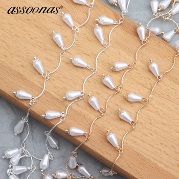 assoonas C39,chain,Metal pearl chain,jewelry accessories,Gold and silver,hand made,jewelry making,diy earrings pendant,1m/lot
assoonas C39,chain,Metal pearl chain,jewelry accessories,Gold and silver,hand made,jewelry making,diy earrings pendant,1m/lot