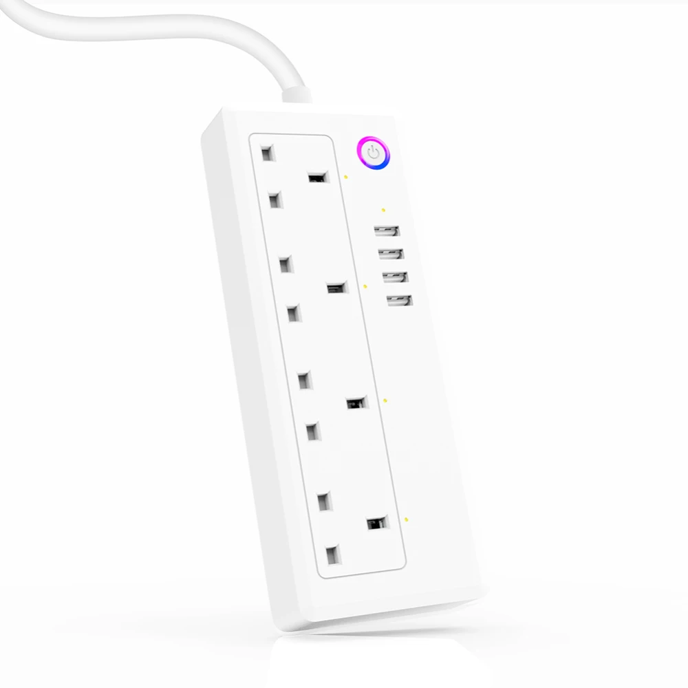 UK Plug USB Wifi Smart Power Strip Outlet Compatible 13A Power Outlet with Alexa Google Mini IFTTT Smart Life APP XS-A25
UK Plug USB Wifi Smart Power Strip Outlet Compatible 13A Power Outlet with Alexa Google Mini IFTTT Smart Life APP XS-A25